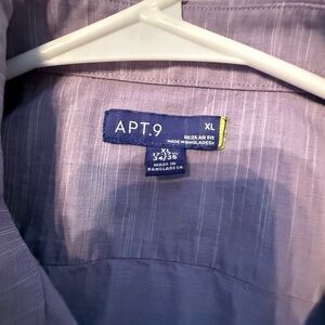 Apt. 9 Lavender Pinstripe Shirt XL